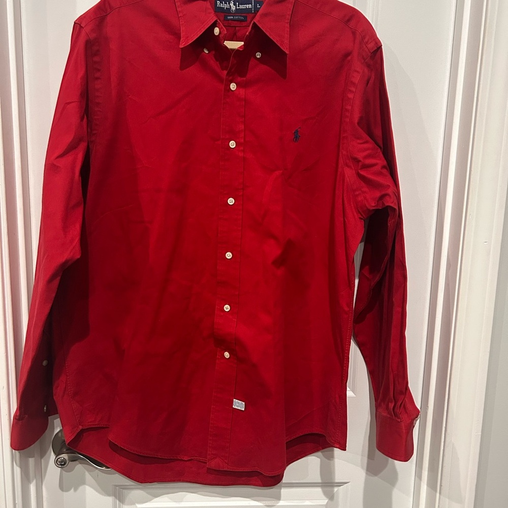 POLO Ralph Lauren Shirt Men’s Size L Vintage Blake Red